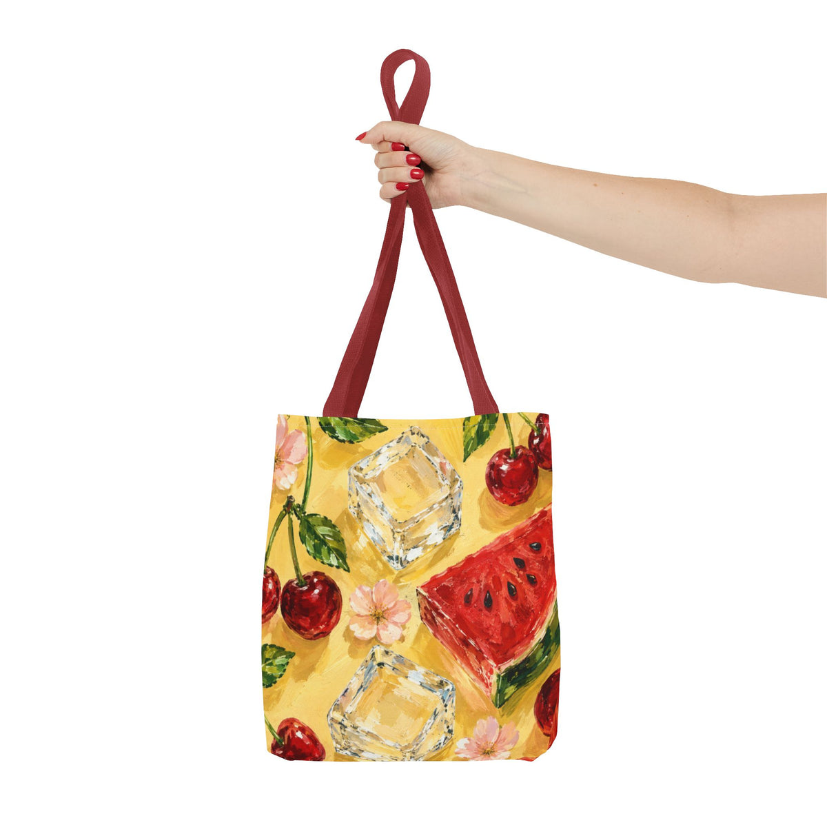 Summer Fruit Tote Bag – Cherry & Watermelon AOP Bag | Colorful Everyday Accessory