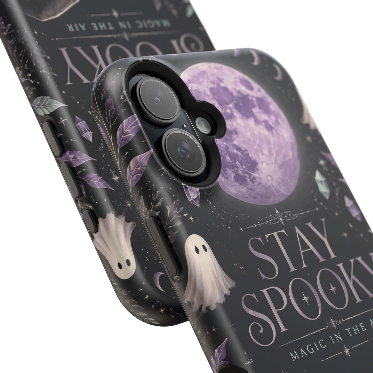 Stay Spooky Halloween Phone Case Witchy Purple Moon Tough Protective iPhone Samsung Galaxy Cover Festive Collection