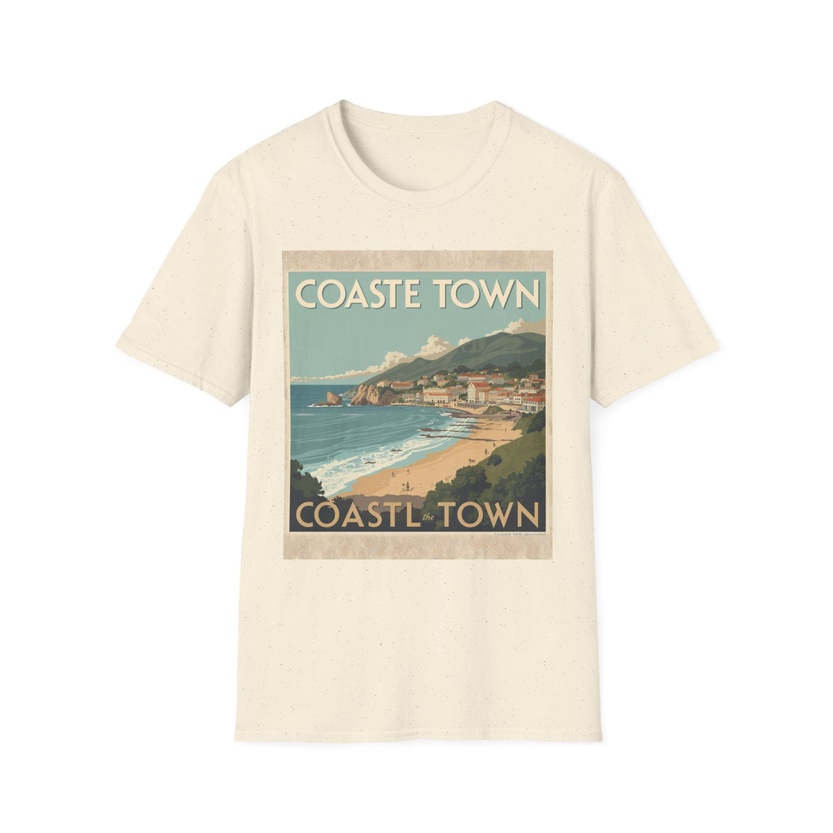 Vintage Coastal Graphic T-Shirt, Retro Beach Poster Tee, Ocean-Inspired Unisex Shirt
