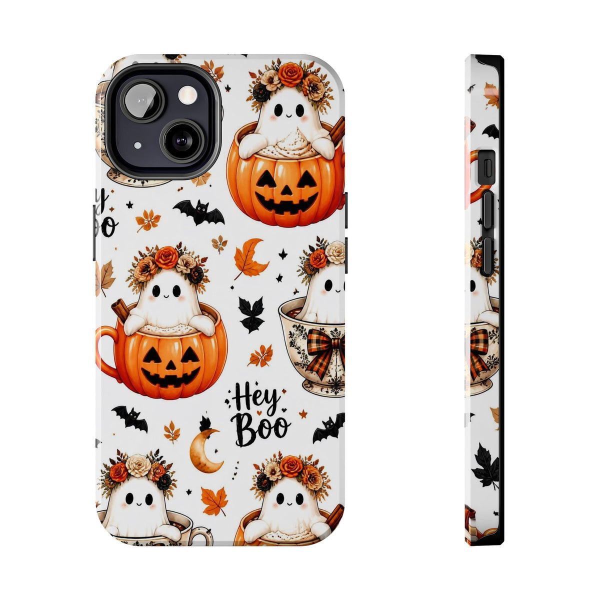 Hey Boo Halloween Phone Case Spooky Ghost Tough Protective iPhone Samsung Galaxy Cover Festive Collection