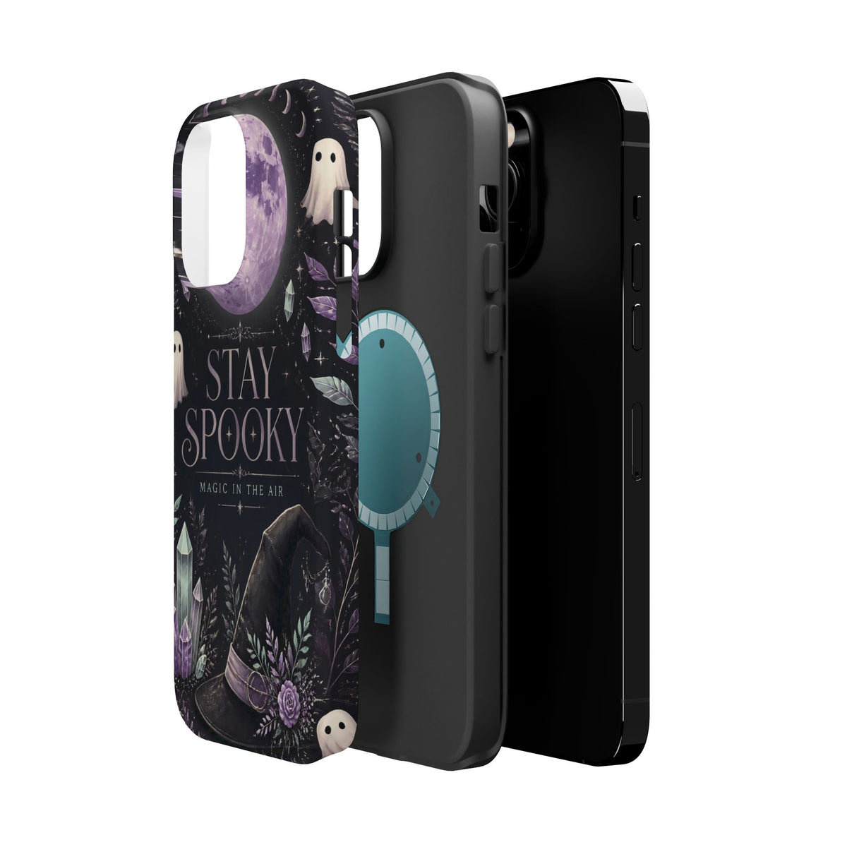 Stay Spooky Halloween Phone Case Witchy Purple Moon Tough Protective iPhone Samsung Galaxy Cover Festive Collection