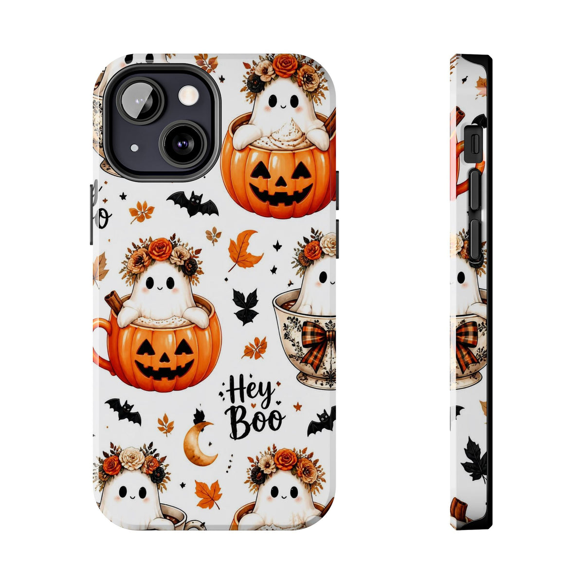 Hey Boo Halloween Phone Case Spooky Ghost Tough Protective iPhone Samsung Galaxy Cover Festive Collection