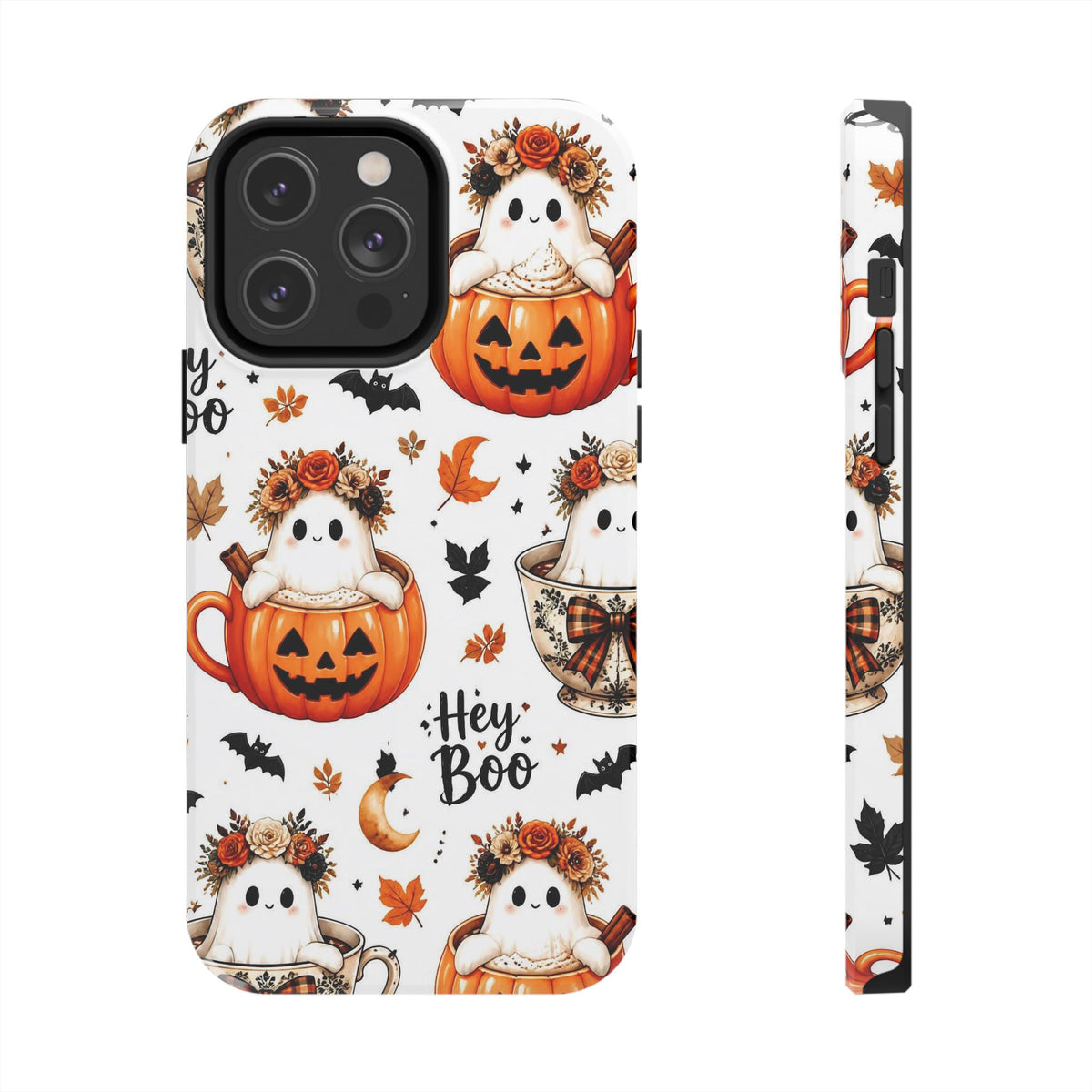 Hey Boo Halloween Phone Case Spooky Ghost Tough Protective iPhone Samsung Galaxy Cover Festive Collection