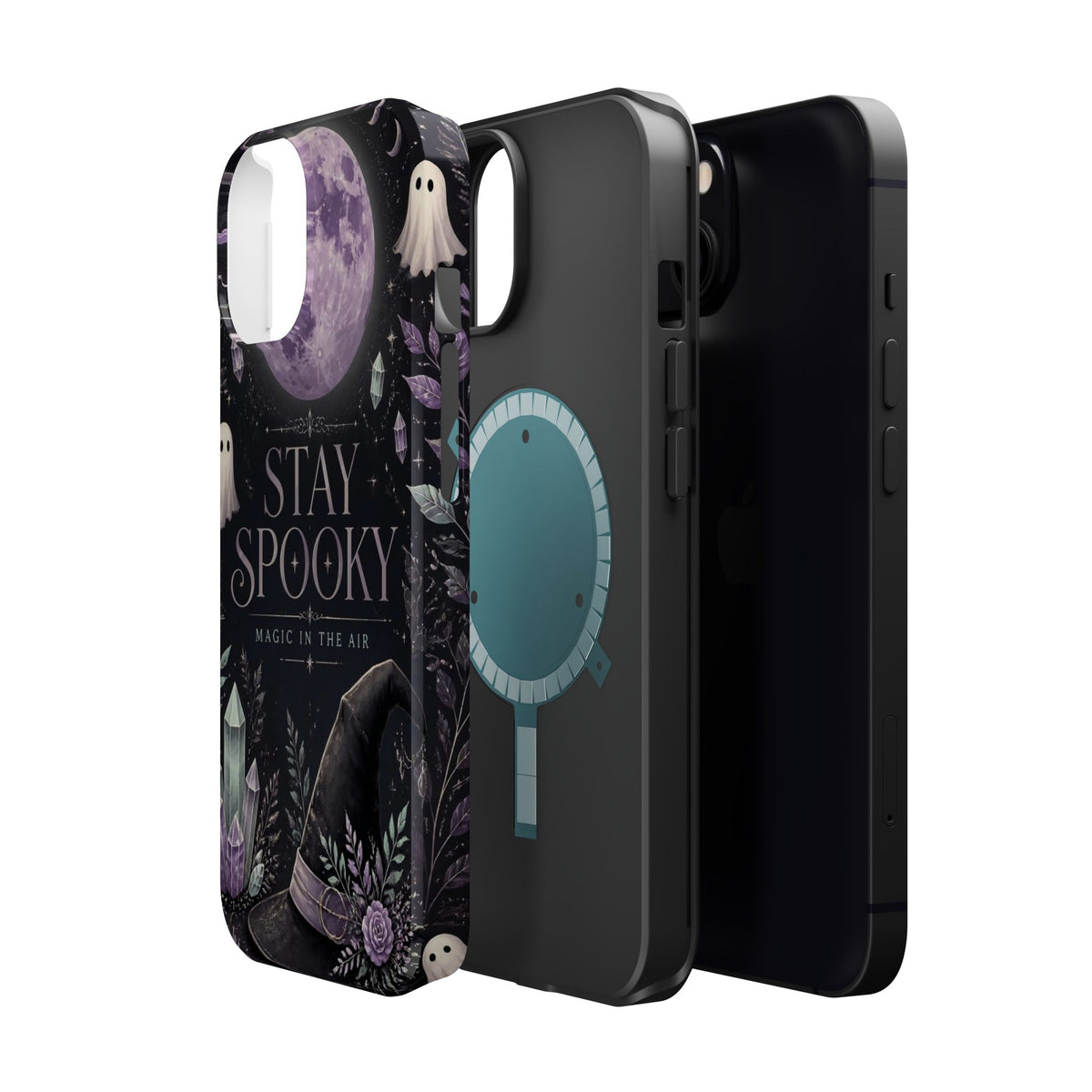 Stay Spooky Halloween Phone Case Witchy Purple Moon Tough Protective iPhone Samsung Galaxy Cover Festive Collection