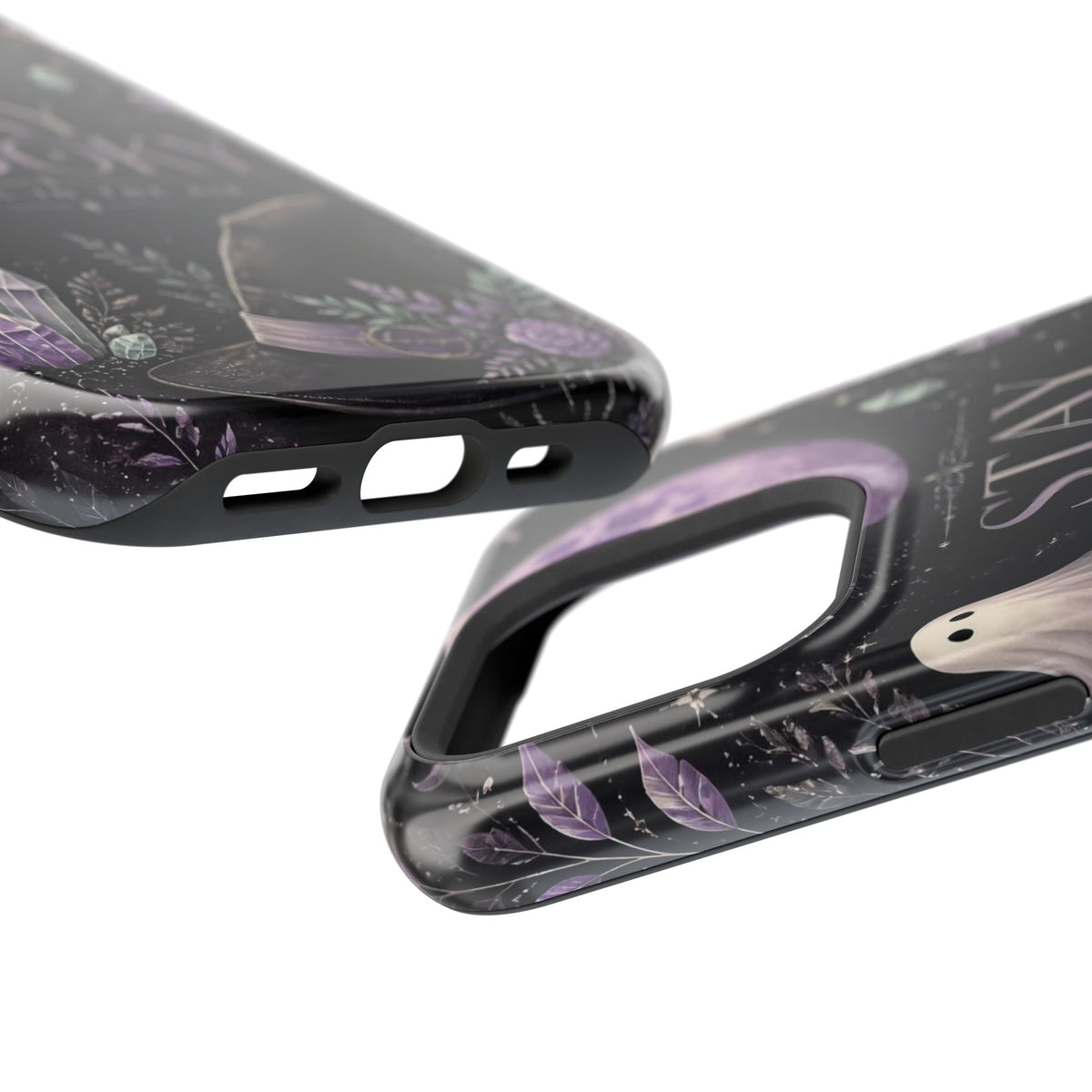 Stay Spooky Halloween Phone Case Witchy Purple Moon Tough Protective iPhone Samsung Galaxy Cover Festive Collection