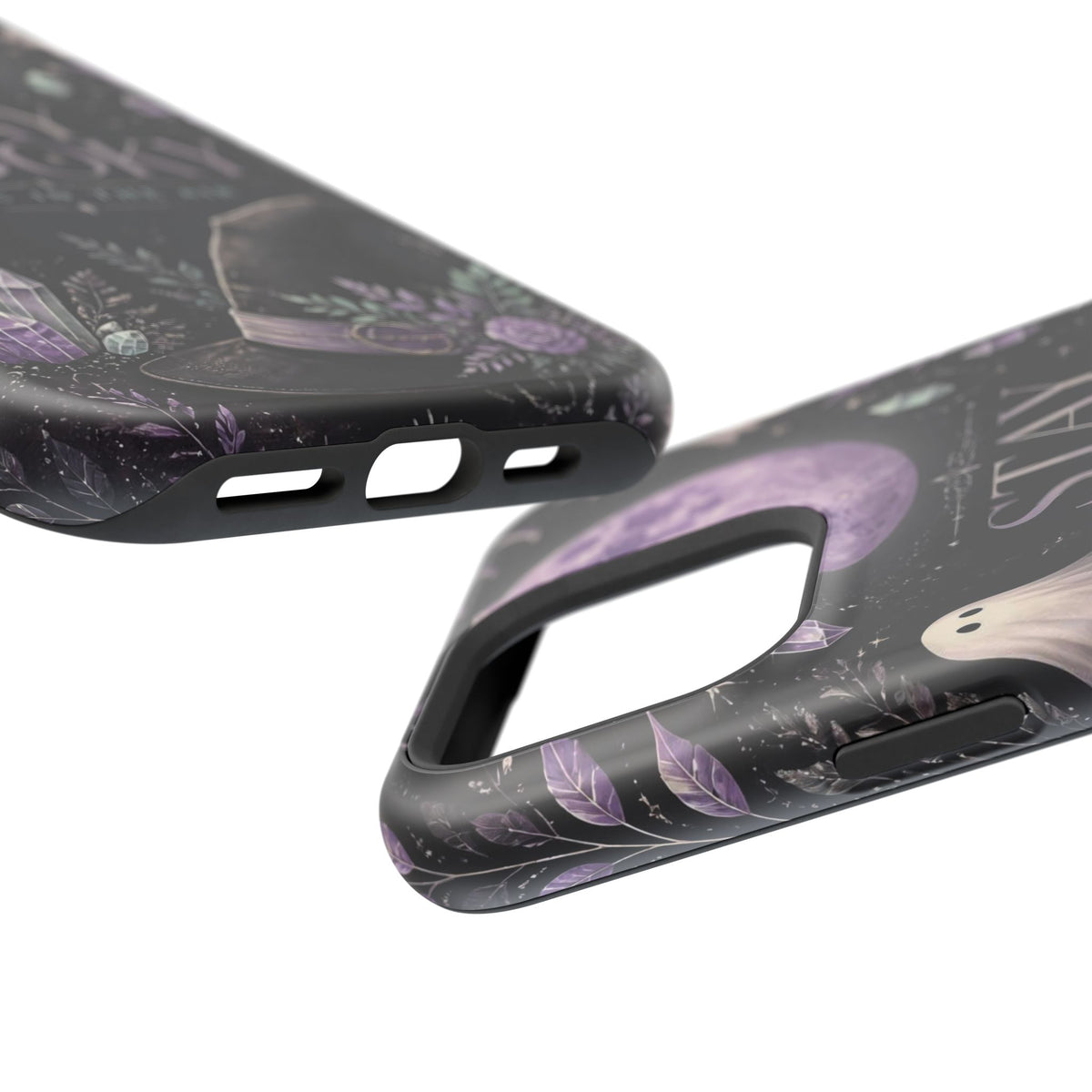 Stay Spooky Halloween Phone Case Witchy Purple Moon Tough Protective iPhone Samsung Galaxy Cover Festive Collection