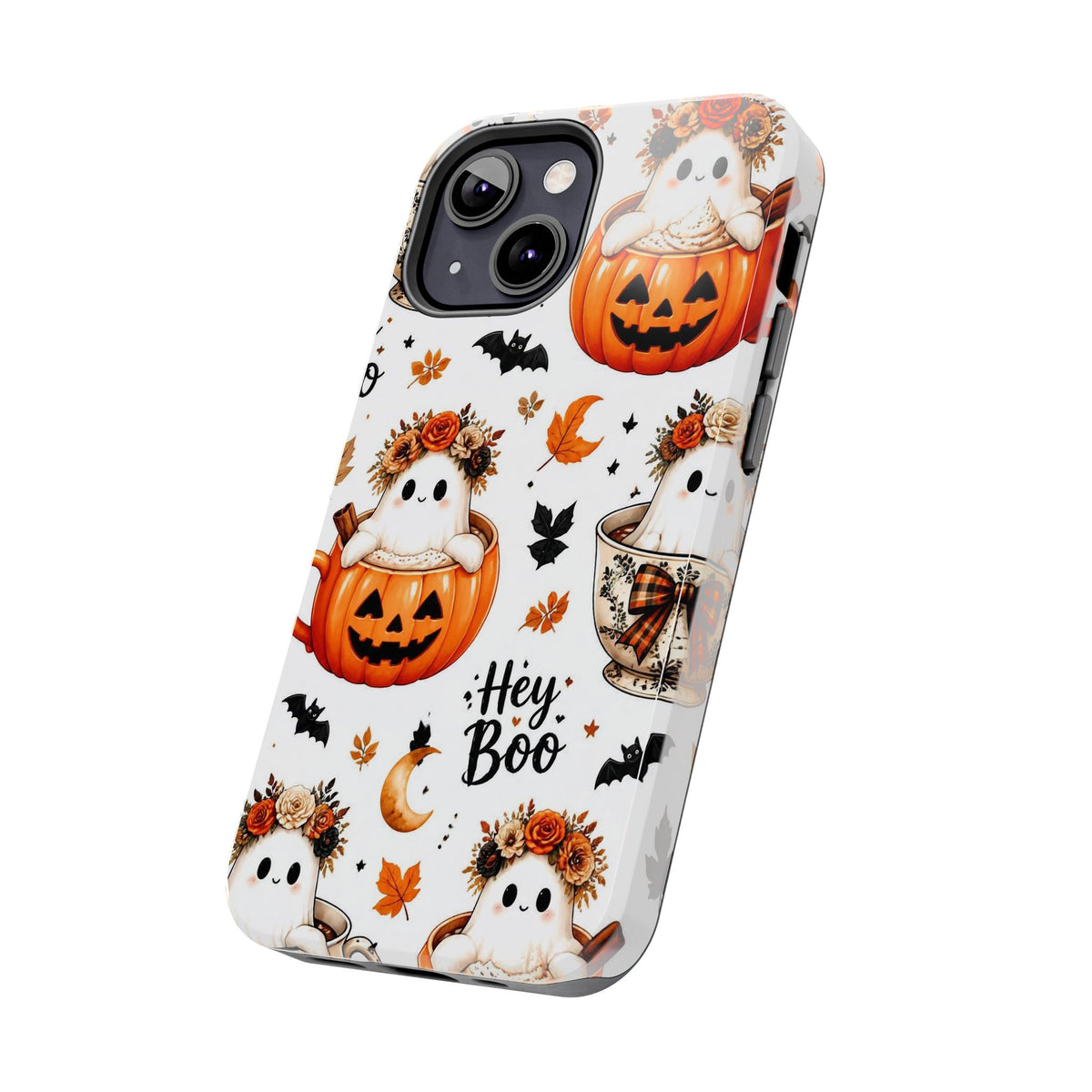 Hey Boo Halloween Phone Case Spooky Ghost Tough Protective iPhone Samsung Galaxy Cover Festive Collection