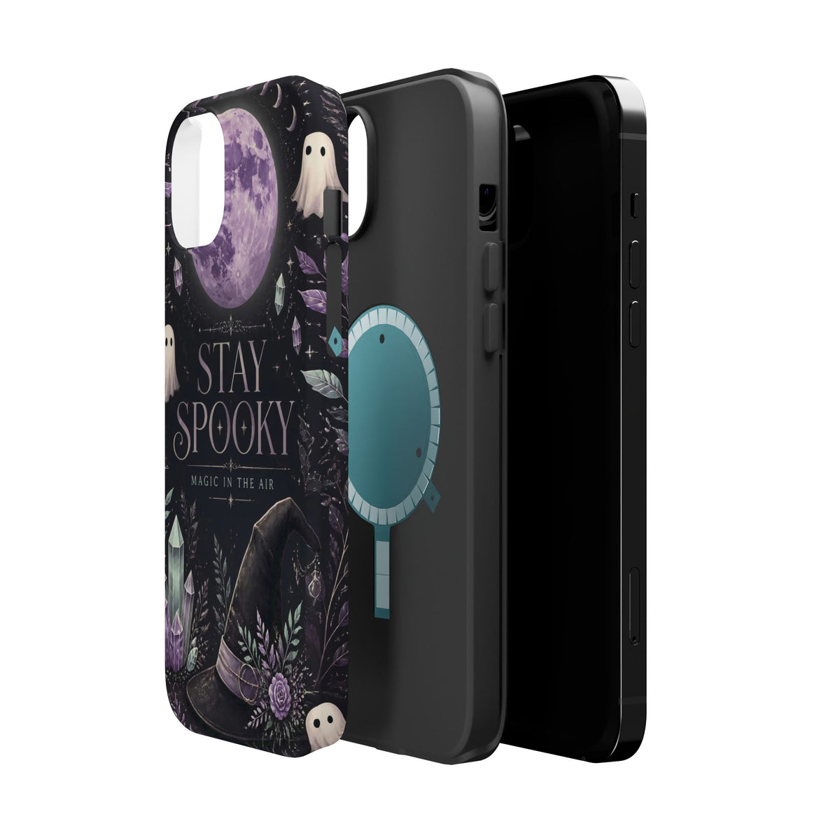 Stay Spooky Halloween Phone Case Witchy Purple Moon Tough Protective iPhone Samsung Galaxy Cover Festive Collection