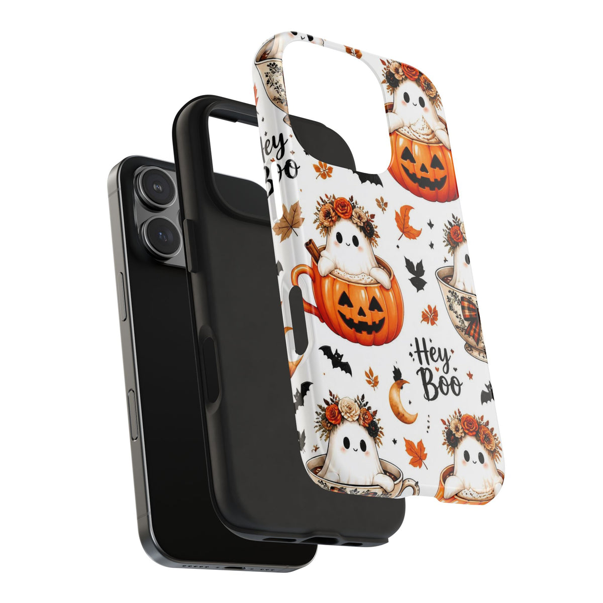 Hey Boo Halloween Phone Case Spooky Ghost Tough Protective iPhone Samsung Galaxy Cover Festive Collection