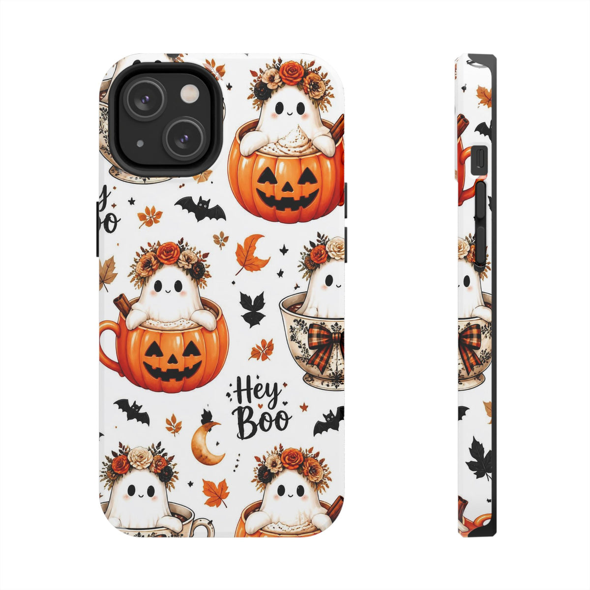 Hey Boo Halloween Phone Case Spooky Ghost Tough Protective iPhone Samsung Galaxy Cover Festive Collection