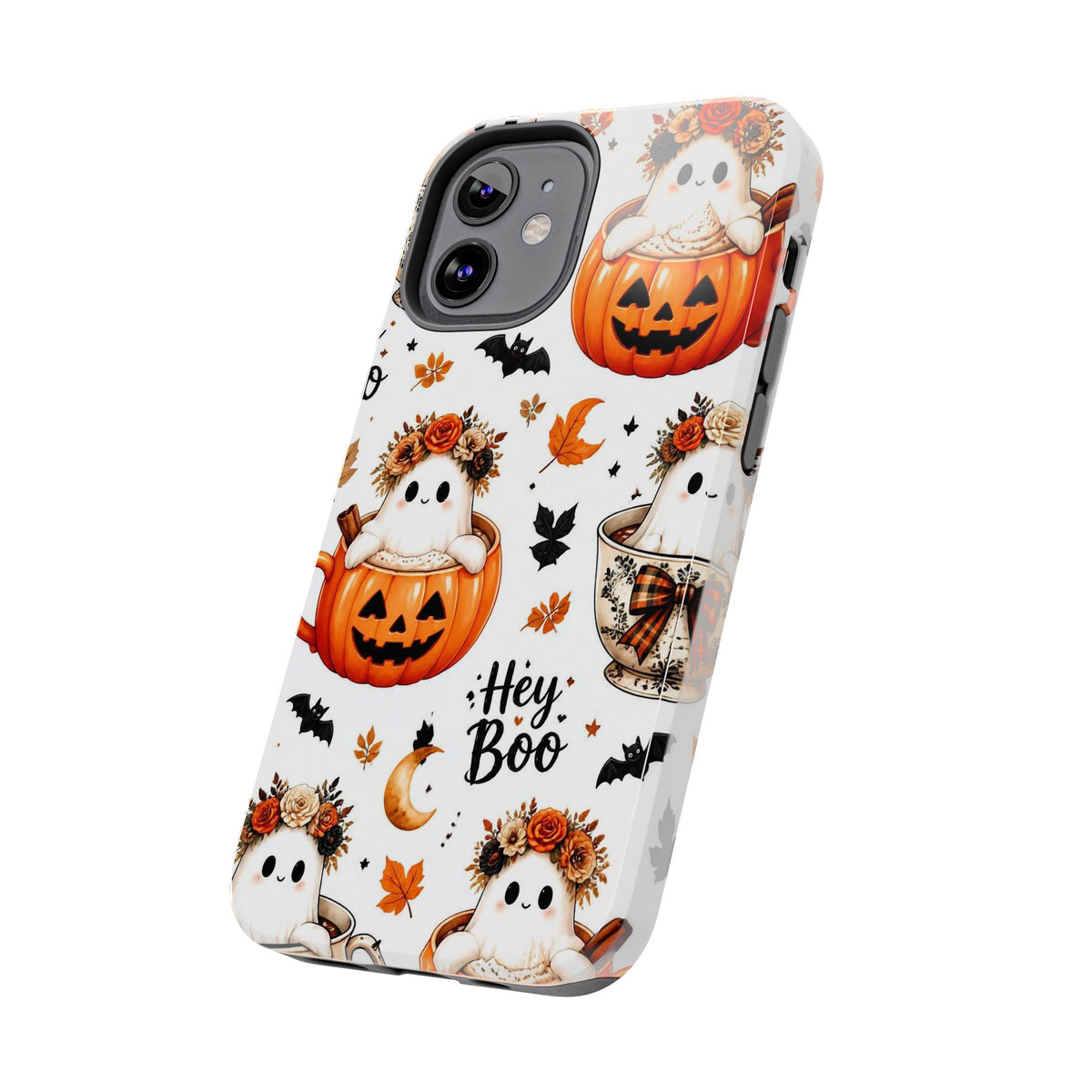 Hey Boo Halloween Phone Case Spooky Ghost Tough Protective iPhone Samsung Galaxy Cover Festive Collection