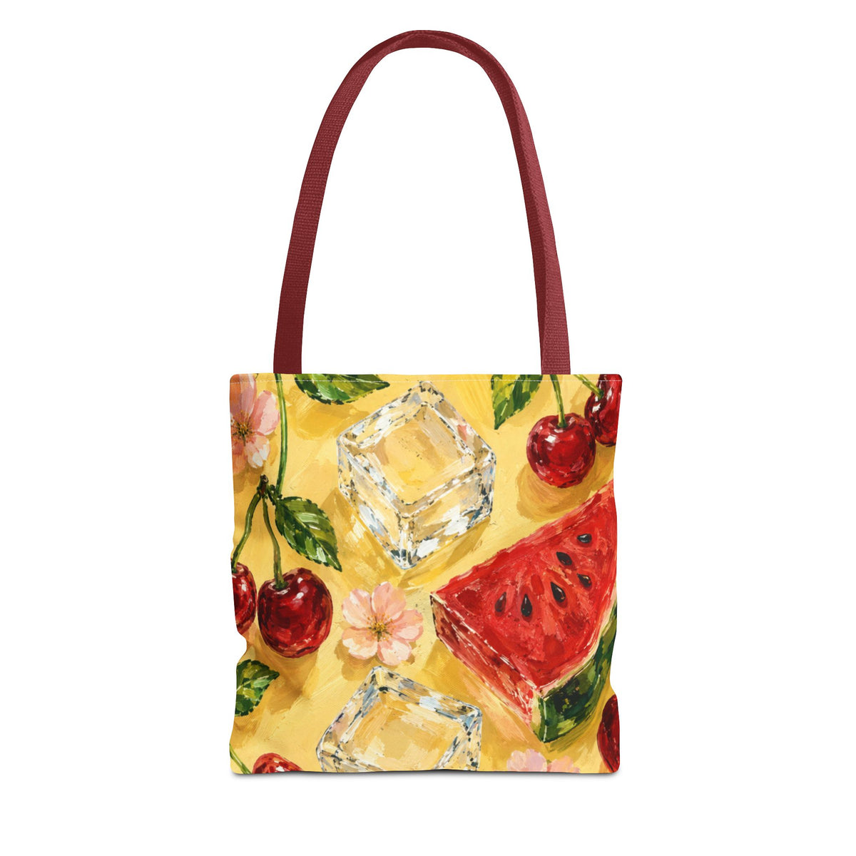 Summer Fruit Tote Bag – Cherry & Watermelon AOP Bag | Colorful Everyday Accessory