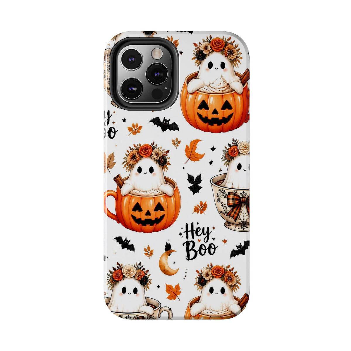 Hey Boo Halloween Phone Case Spooky Ghost Tough Protective iPhone Samsung Galaxy Cover Festive Collection