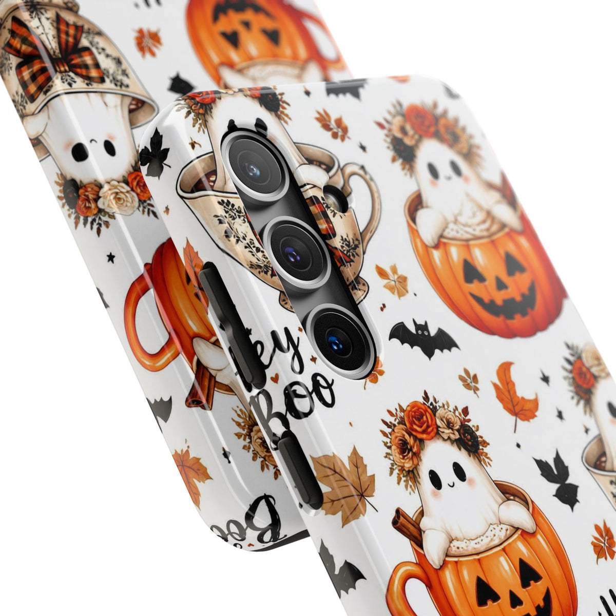 Hey Boo Halloween Phone Case Spooky Ghost Tough Protective iPhone Samsung Galaxy Cover Festive Collection
