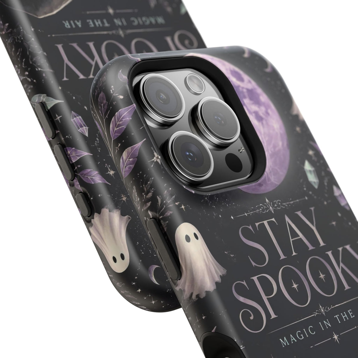 Stay Spooky Halloween Phone Case Witchy Purple Moon Tough Protective iPhone Samsung Galaxy Cover Festive Collection