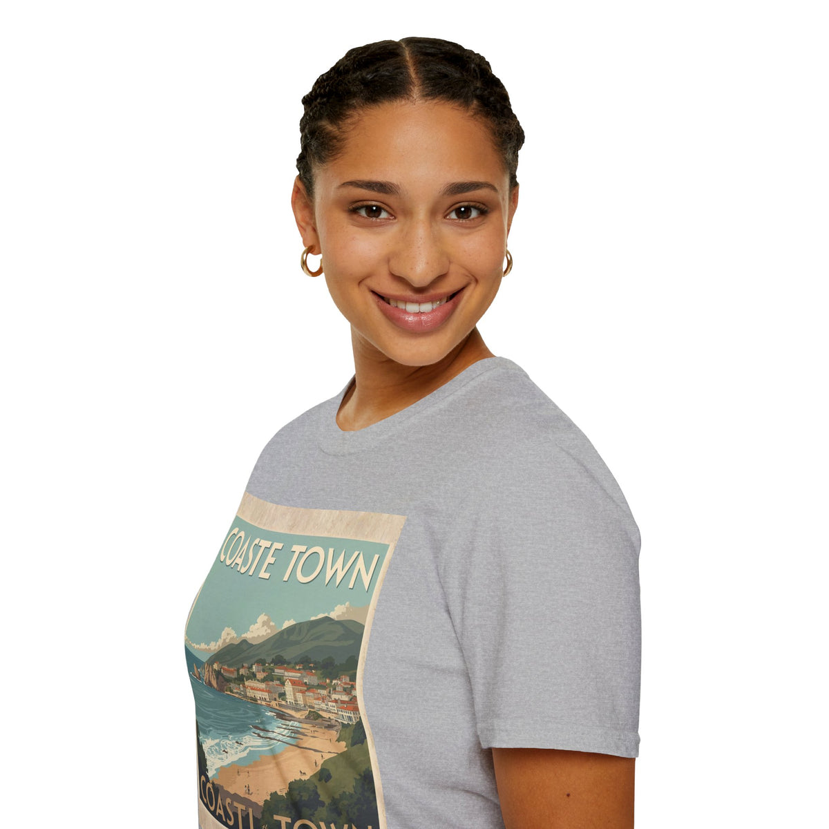 Vintage Coastal Graphic T-Shirt, Retro Beach Poster Tee, Ocean-Inspired Unisex Shirt
