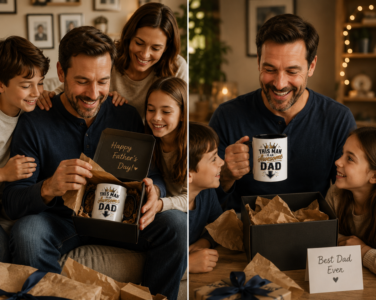 This Man Is an Awesome Dad Mug | Bold Dad Ceramic Drinkware