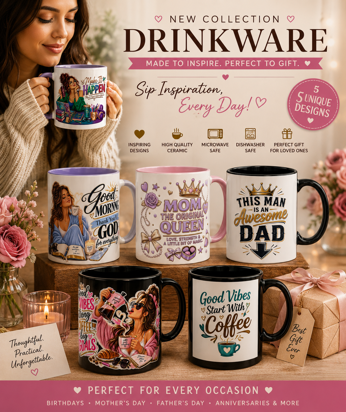 This Man Is an Awesome Dad Mug | Bold Dad Ceramic Drinkware