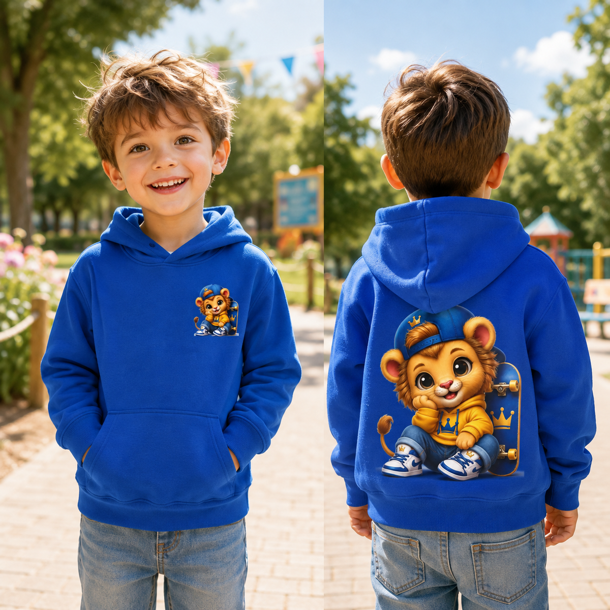 Cute animated Hoodie Cozy Aesthetic Kids Graphic Sweatshirt