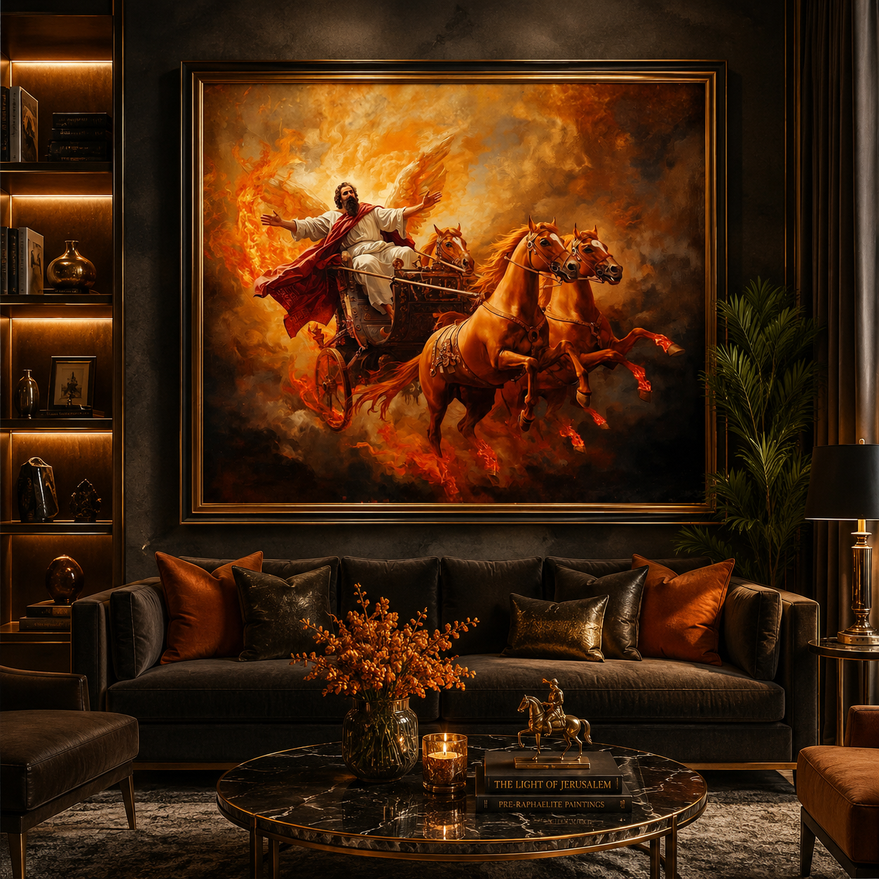 Renaissance Prophet Elijah Printable Wall Art, Biblical Christian Wall Decor, Vintage Religious Painting Sacred Home Decor, Instant Download