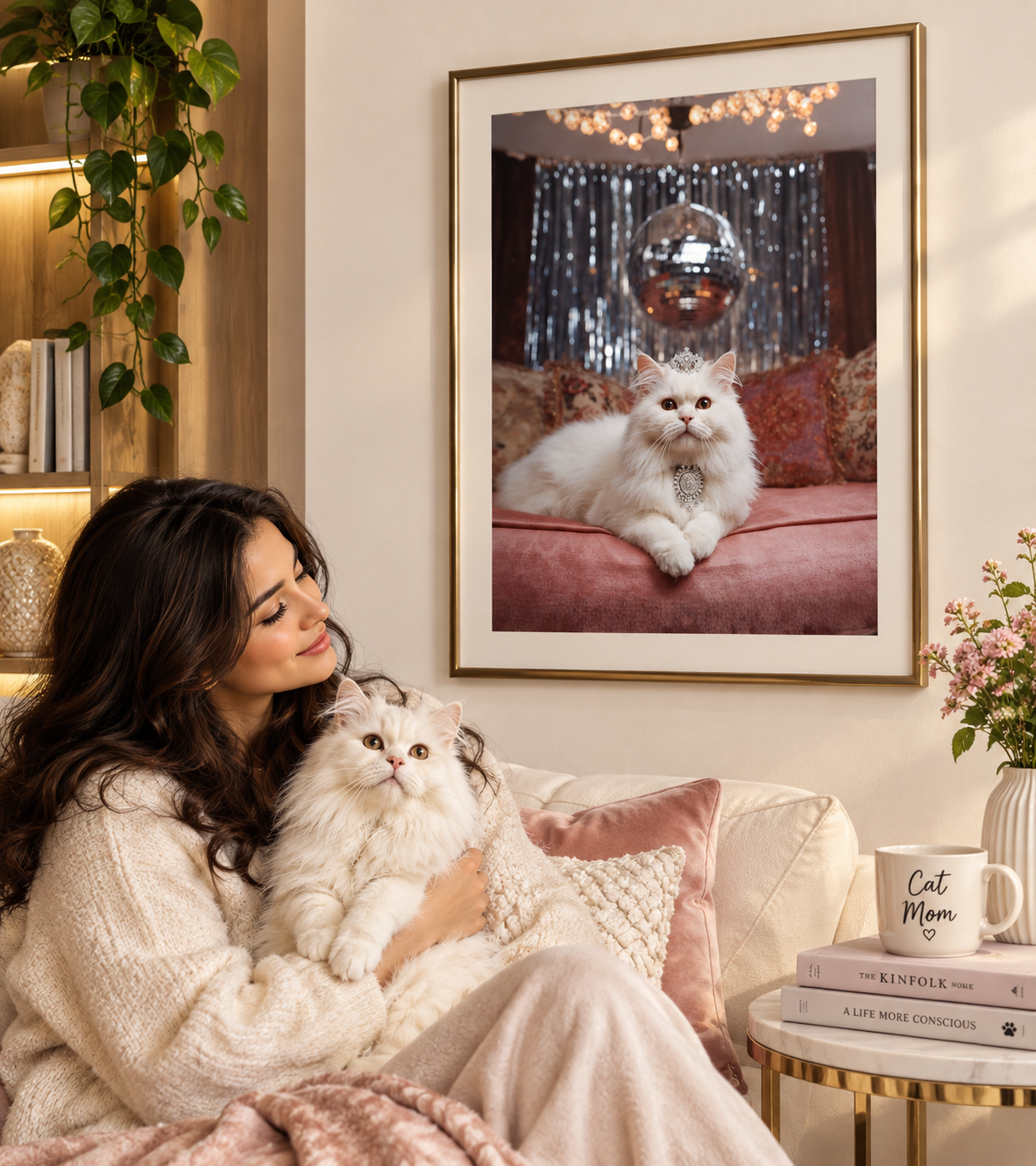 Luxury Cat Wall Art Royal Cat  Rolled Poster Pet Lover Gift Cat Lover Gift Rolled Poster