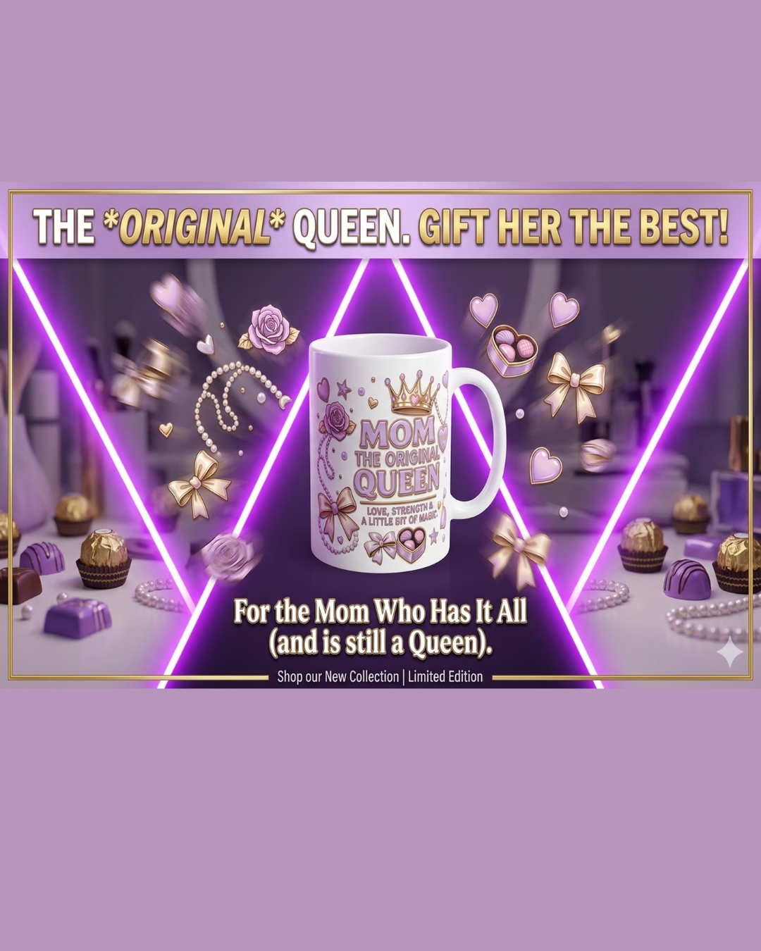 Mom Is the Real Queen Coffee Mug | Stylish Mom Drinkware