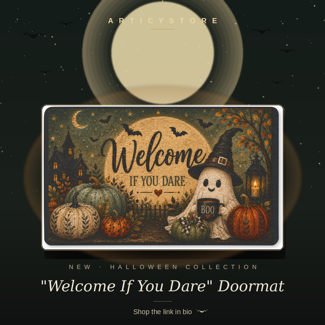 Halloween Welcome Doormat Rustic Fall Pumpkin Ghost Outdoor Indoor Entryway Decor Polyester Door Mat Festive Collection
