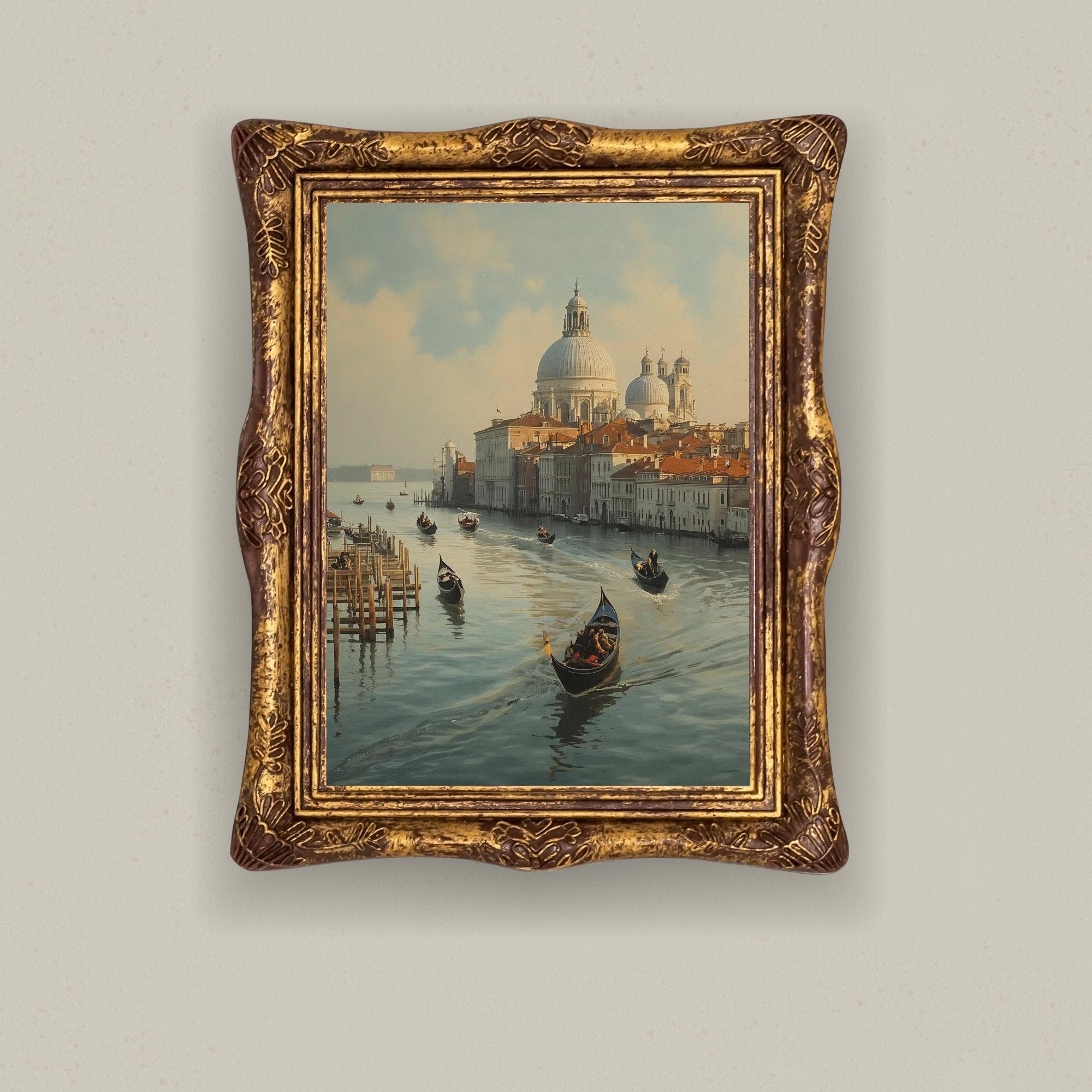 Venice Beauty Canvas Wall Art Printable Romantic Cityscape Canal Scene Italian Architecture Travel Decor Digital Download