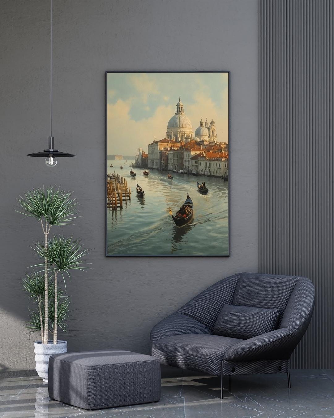 Venice Beauty Canvas Wall Art Printable Romantic Cityscape Canal Scene Italian Architecture Travel Decor Digital Download