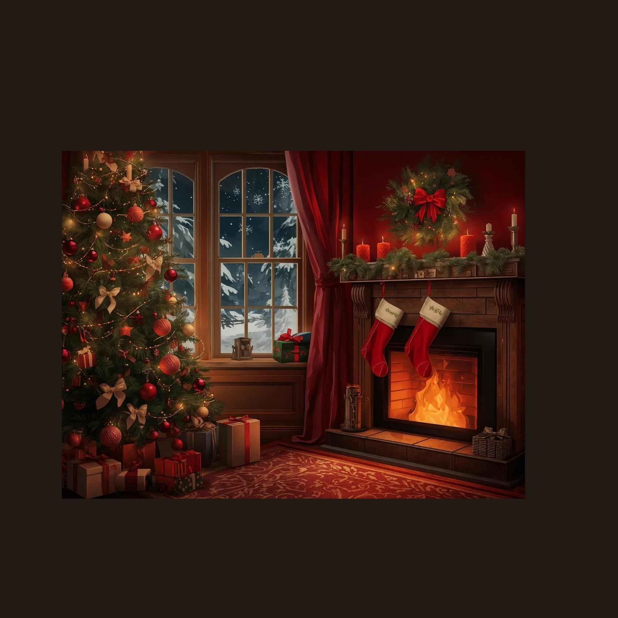 christmas tree and decoration image