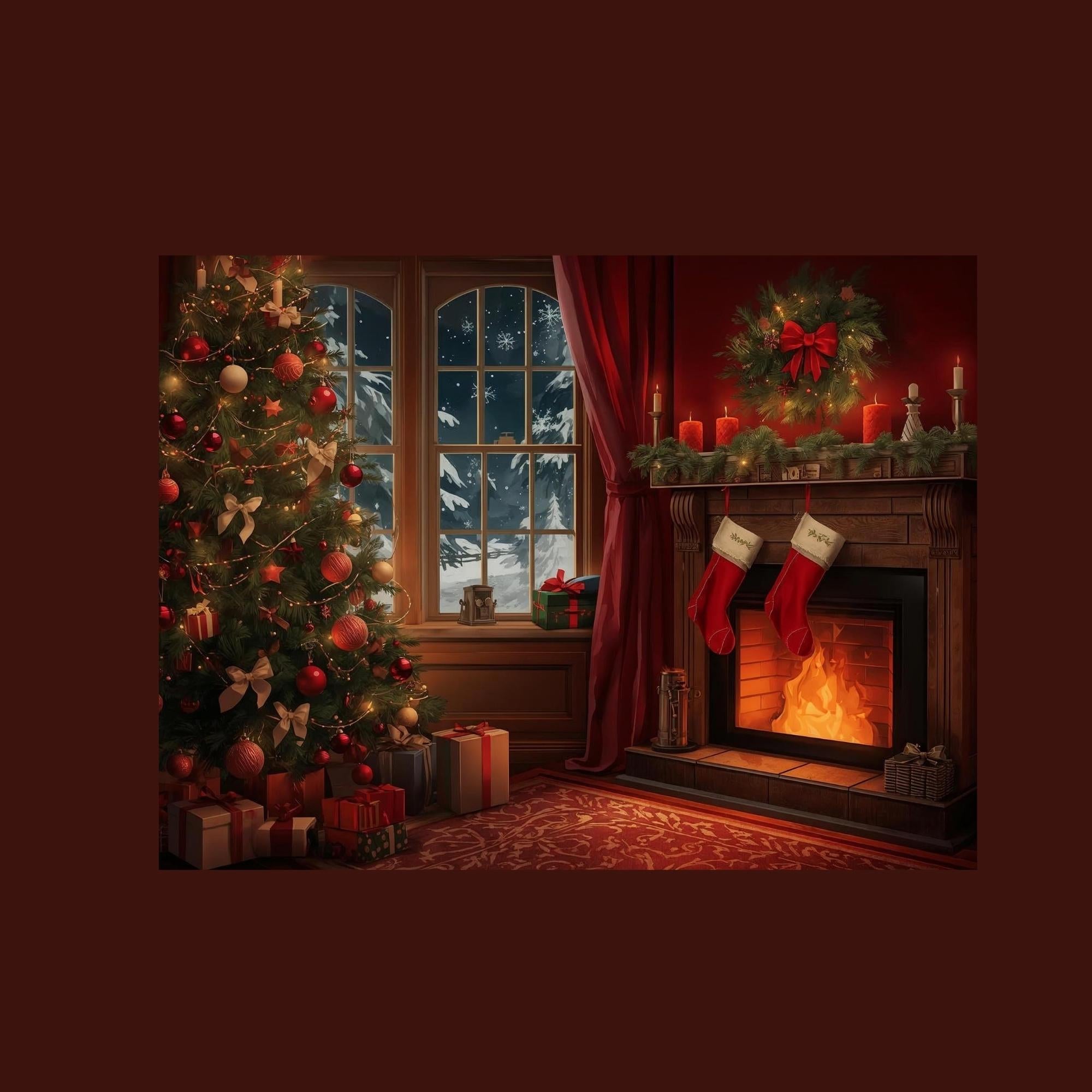 christmas tree and decoration image