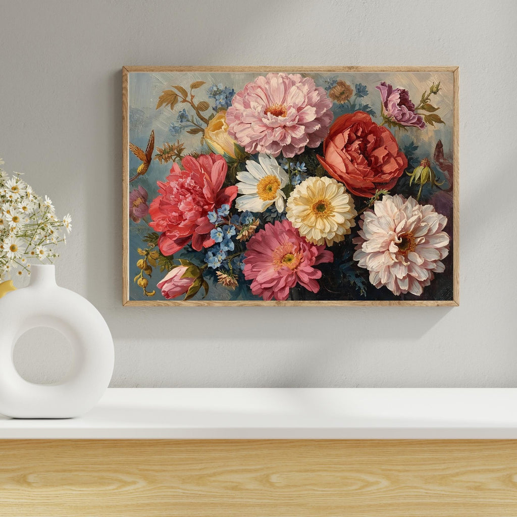 flower bouquet oil painting digital image