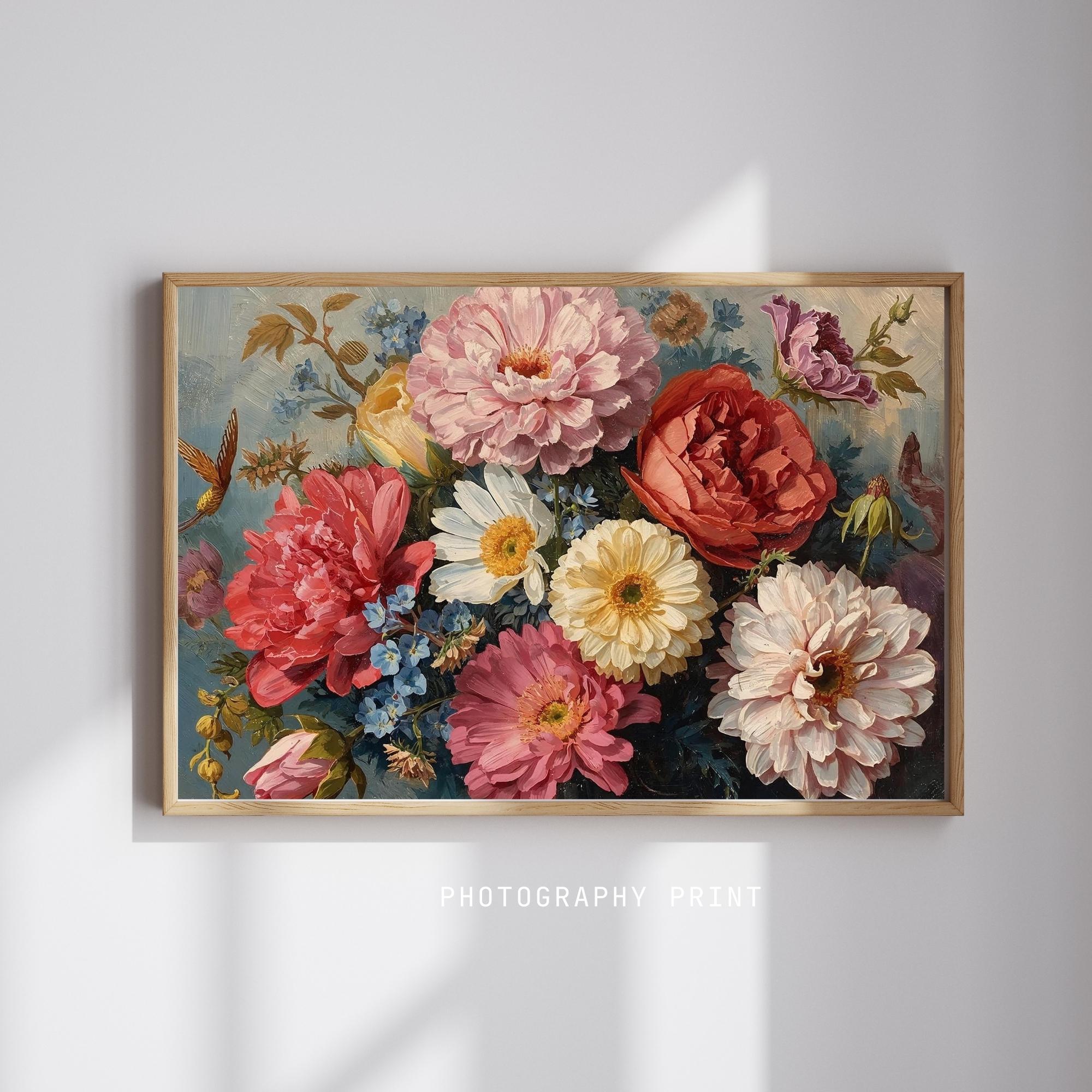 flower bouquet oil painting digital image