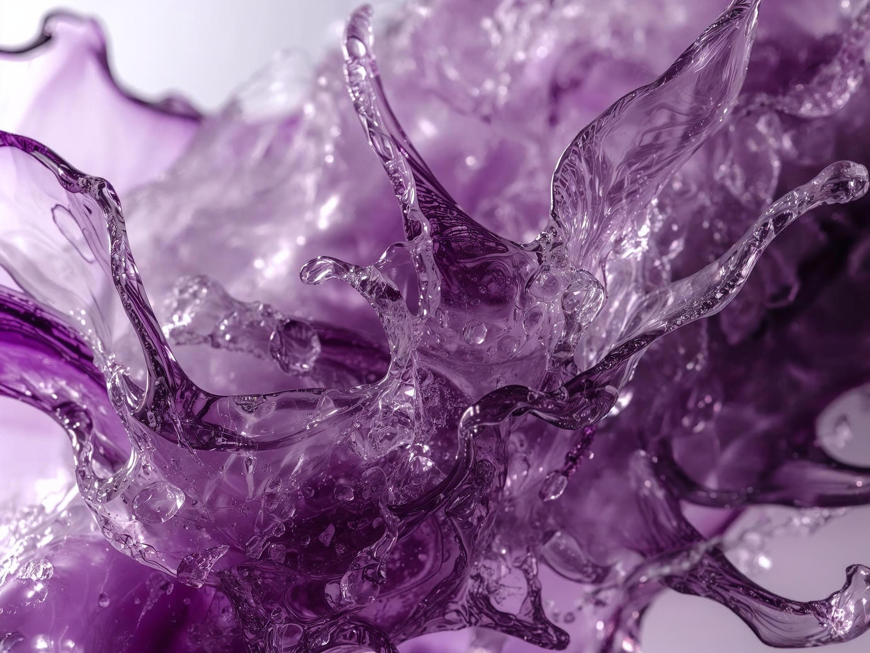 Purple Splash Abstract Wall Art Printable Fluid Acrylic Paint Modern Color Burst Minimalist Home Decor Digital Download
