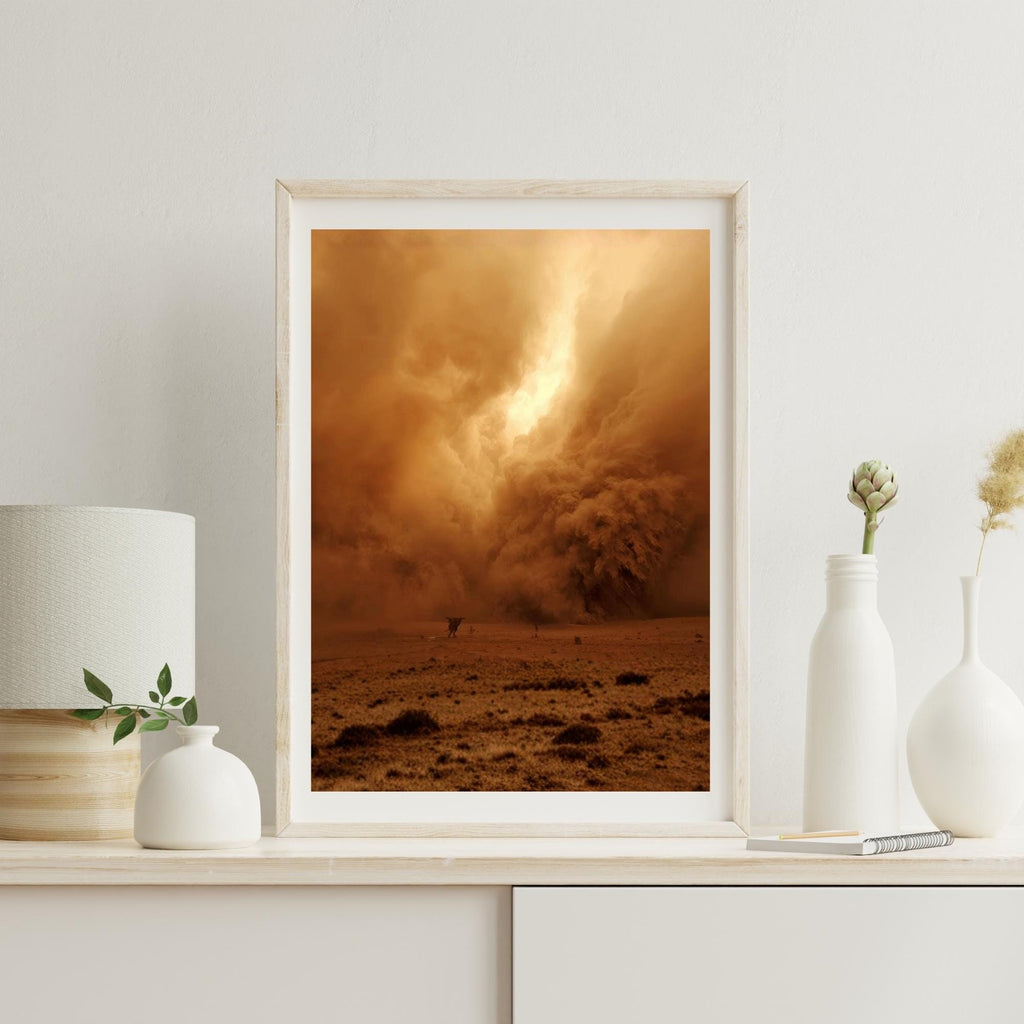Desert Sandstorm Wall Art Printable Dramatic Dune Landscape Nature Photography Moody Minimalist Travel Decor Digital Download