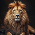 Lion Portrait Wall Art Printable Majestic Wildlife Animal King of Jungle Realistic Nature Decor Digital Download