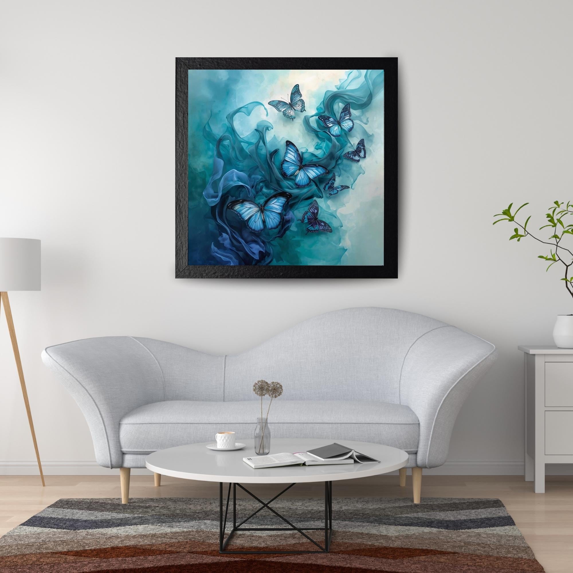 Silk Painted Ethereal Butterflies Wall Art Printable Dreamy Nature Fantasy Floral Aesthetic Soft Pastel Digital Download