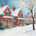 Christmas Snow in December Wall Art Printable Festive Winter Landscape Holiday Season Decor Digital Download