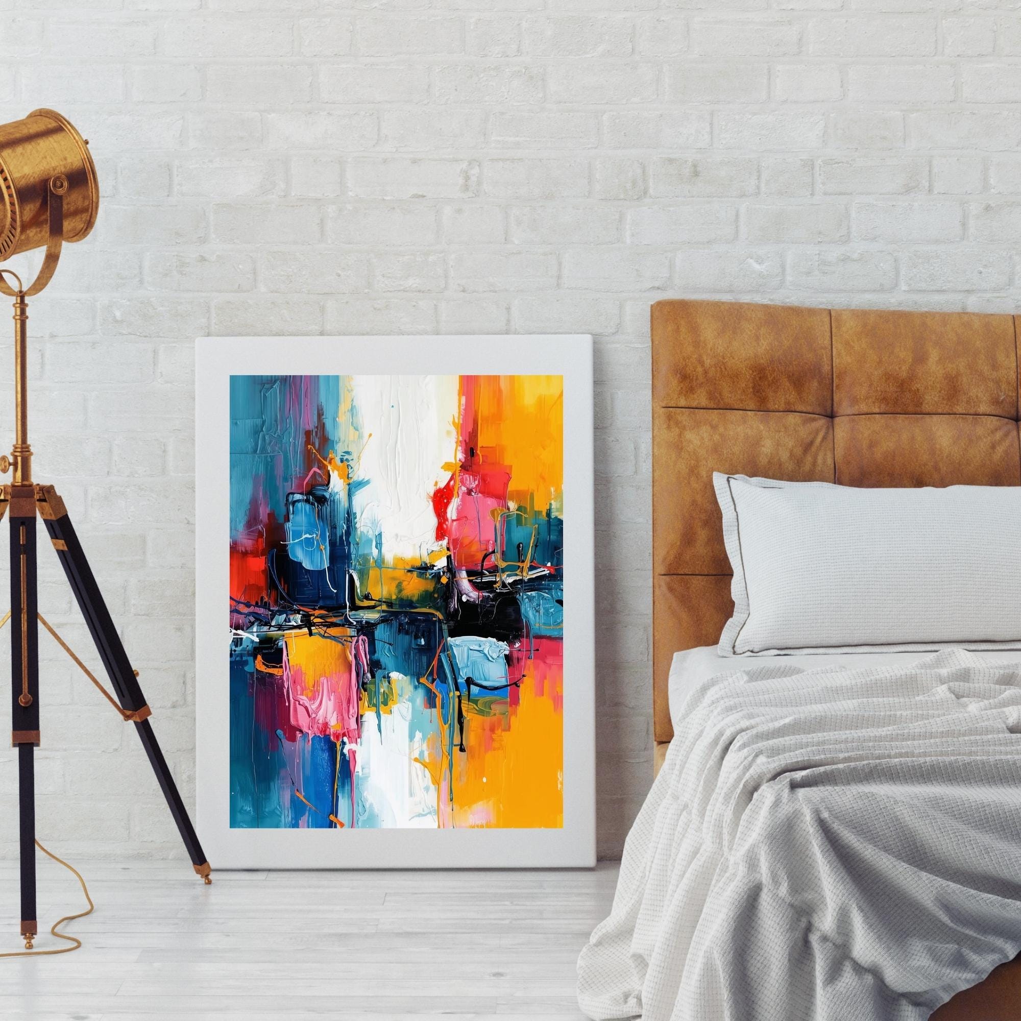 Abstract Acrylic Design Wall Art Printable Modern Fluid Painting Textured Color Splash Contemporary Home Decor Digital Download