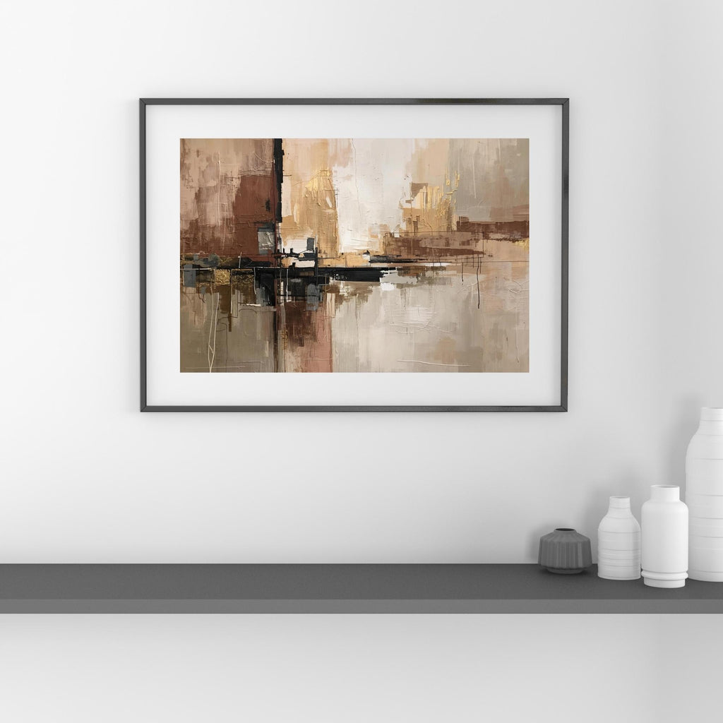 Earthy Brown Abstract Wall Art Printable Neutral Tone Minimalist Organic Texture Modern Boho Home Decor Digital Download