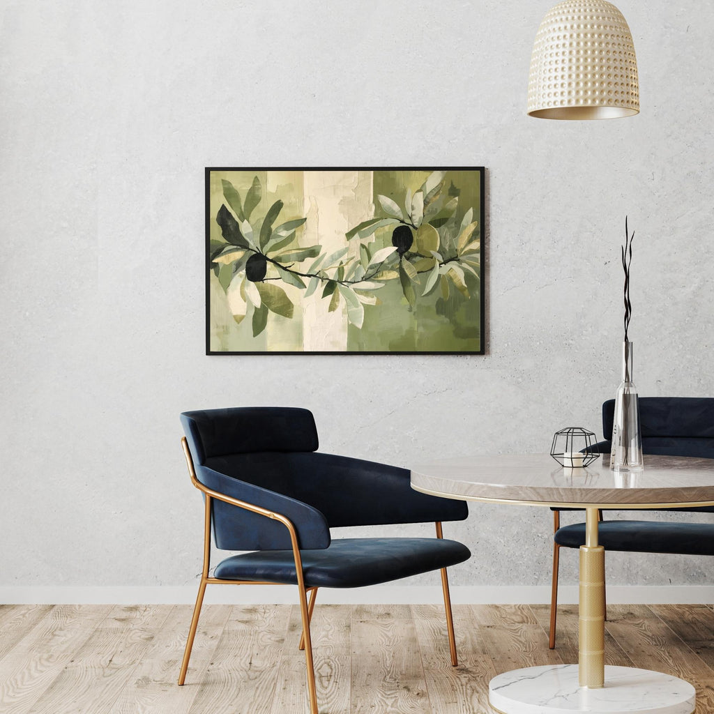 Olive Green Abstract Wall Art Printable Earth Tone Minimalist Botanical Aesthetic Modern Home Decor Digital Download