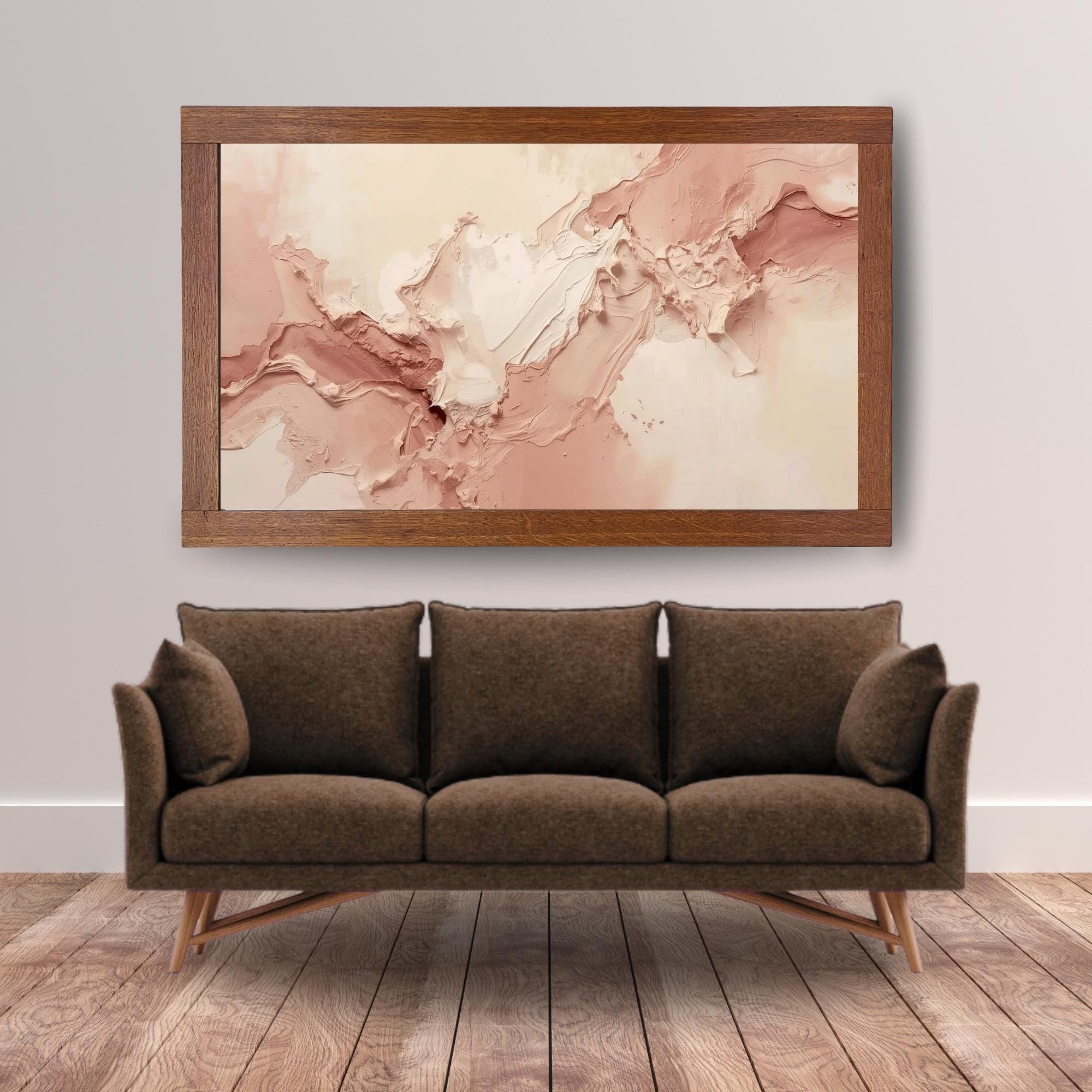 Pink Abstract Wall Art Printable Modern Minimalist Pastel Color Splash Contemporary Aesthetic Home Decor Digital Download
