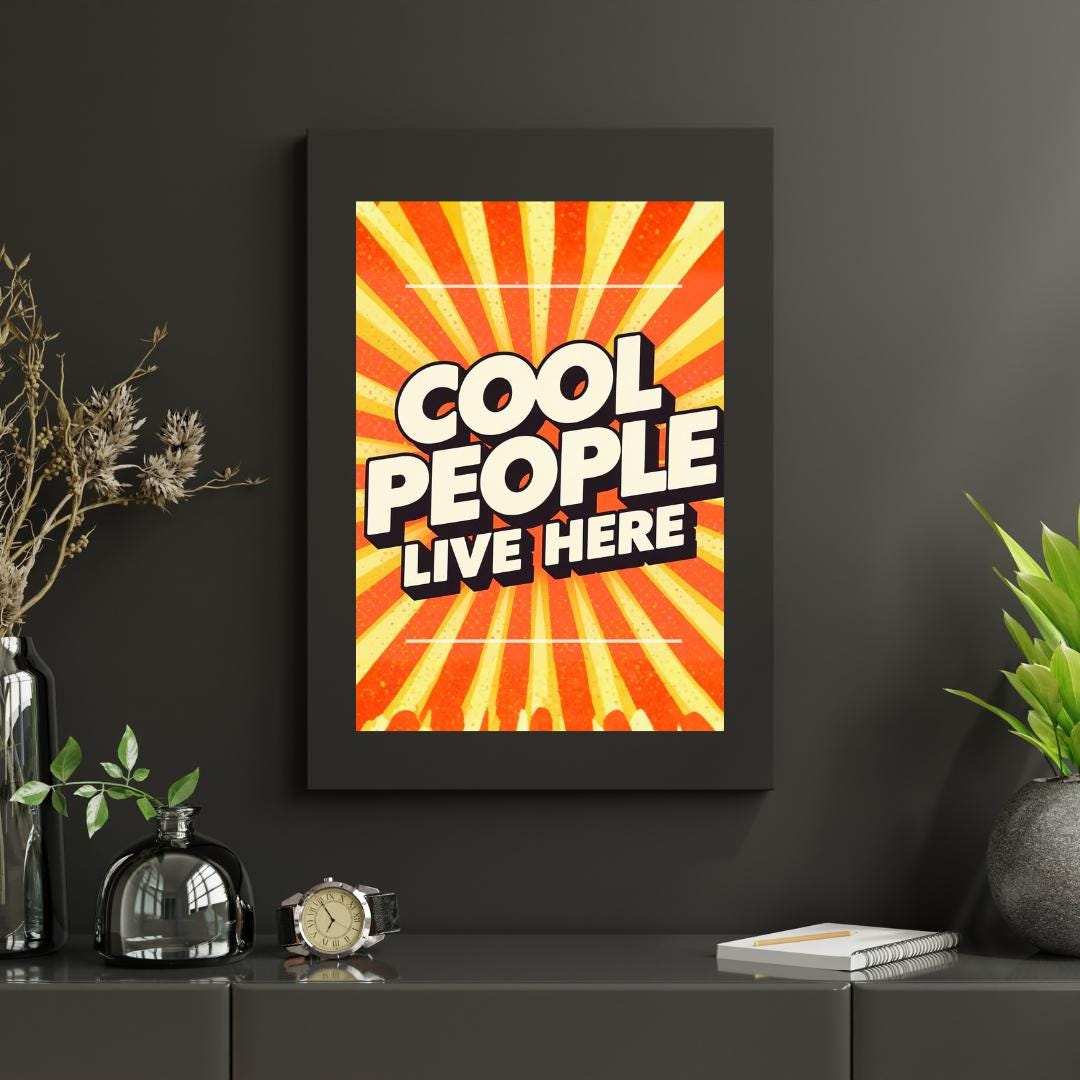 Bold Pop Art Typography Wall Art Printable Retro Modern Statement Poster Vibrant Color Minimalist Home Decor Digital Download