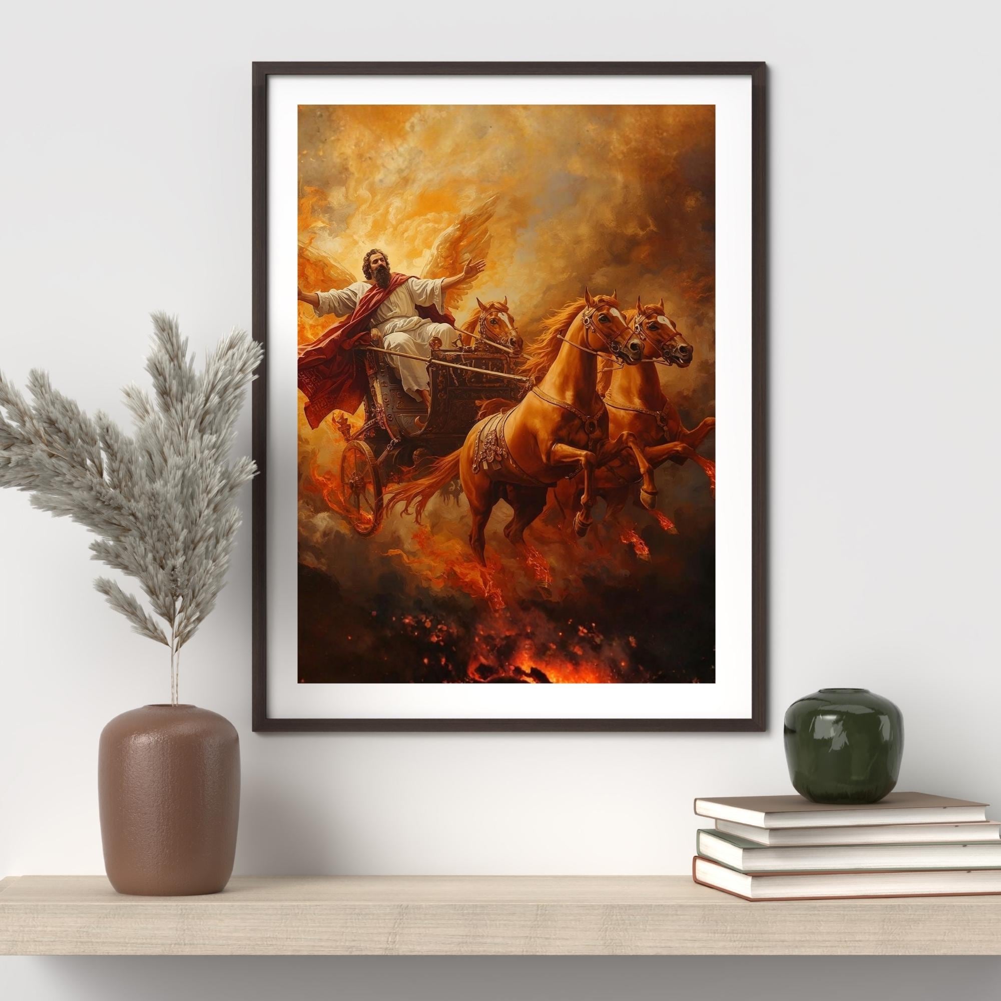 Renaissance Prophet Elijah Printable Wall Art, Biblical Christian Wall Decor, Vintage Religious Painting Sacred Home Decor, Instant Download