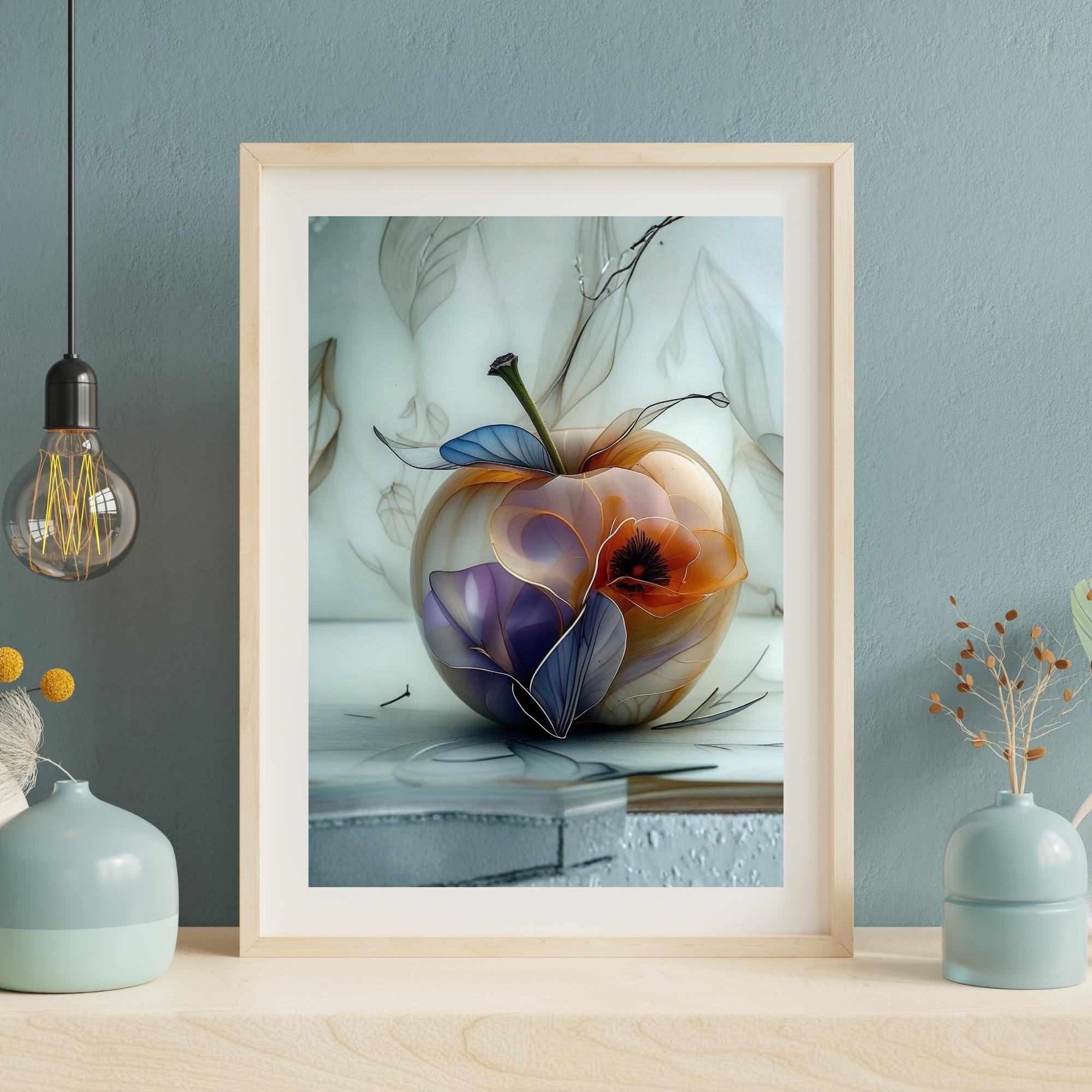 Photorealistic Still Life Printable Wall Art, Elegant Neutral Home Decor Print, Modern Minimalist Kitchen Wall Art, Instant Digital Download