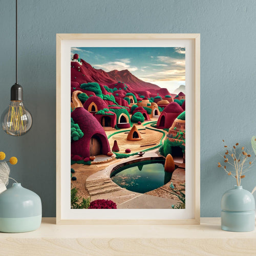 Aesthetic Desert Landscape Printable Wall Art, Minimalist Nature Photography Print, Neutral Beige Wall Decor, Instant Digital Download