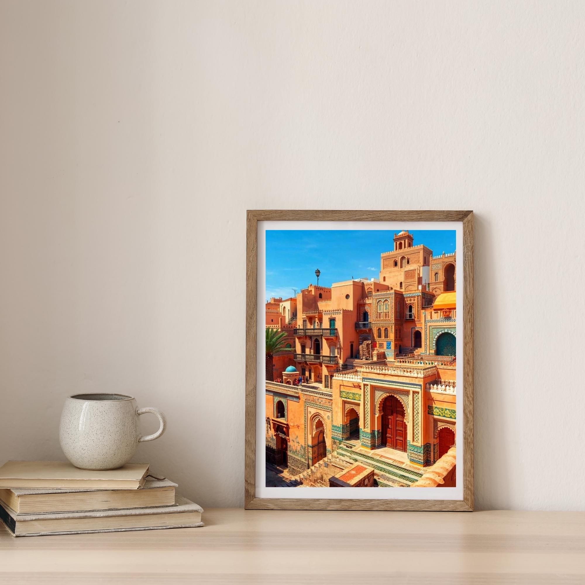 Moroccan Architecture Wall Art Printable  Geometric Design Ornate Arches Morocon  Style Travel Decor Digital Download