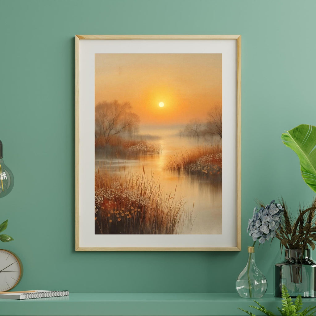 Minimal Landscape Wall Art Printable Modern Nature Scene Abstract Minimalist Scenery Neutral Aesthetic Home Decor Digital Download