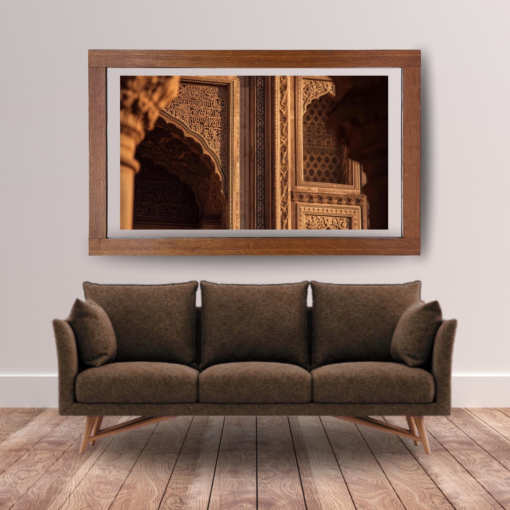 Mughal Architectural Carvings Wall Art Printable Intricate Islamic Heritage Stone Design Historical Pattern Decor Digital Download