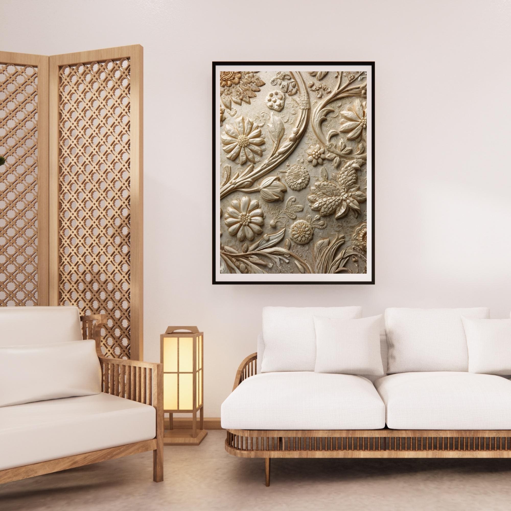 Embossed Textured Close Up Wall Art Print Elegant 3D Relief Abstract Minimalist Neutral Tone Modern Luxury Digital Download Home Decor